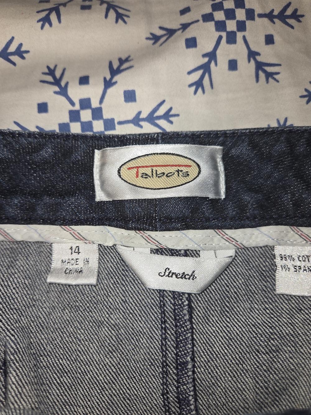 Talbots Stretch Denim Skirt - Blue